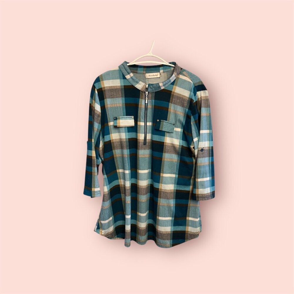 Long Sleeve Mock Grunge Shirt